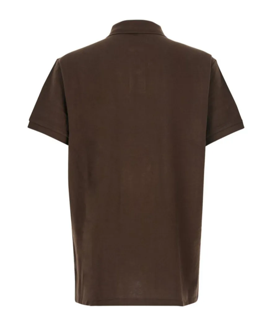 Logo-Embroidered Straight Hem Polo Shirt