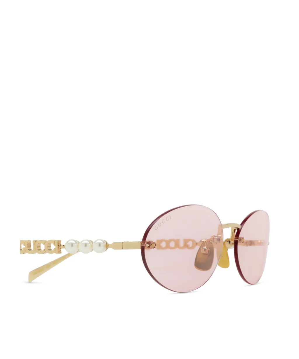 Oval-Frame Sunglasses