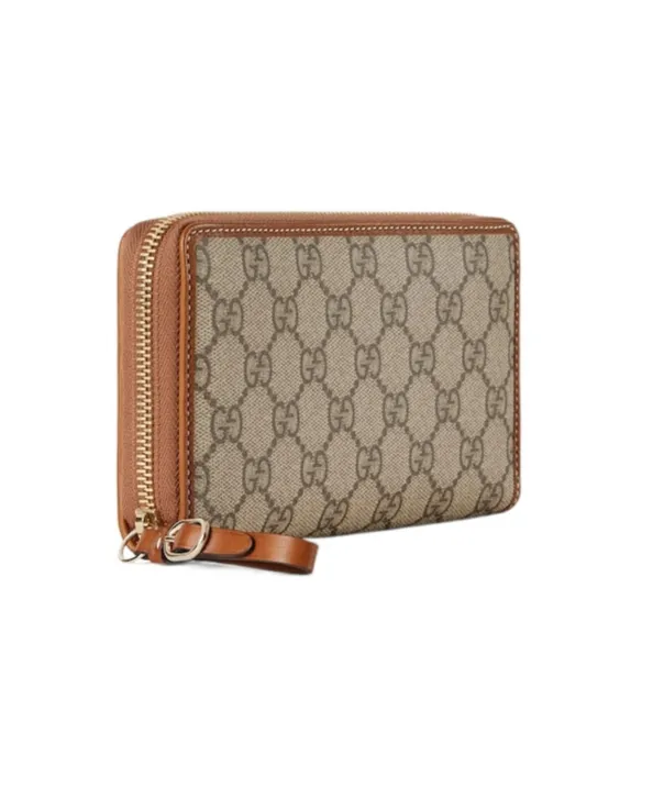 Gg Emblem Zip Around Wallet