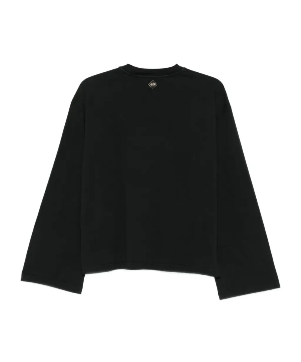 Wide-Cuff Cotton Top