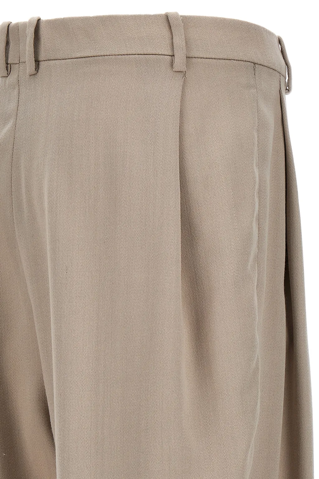 Pleated Straight-Leg Trousers