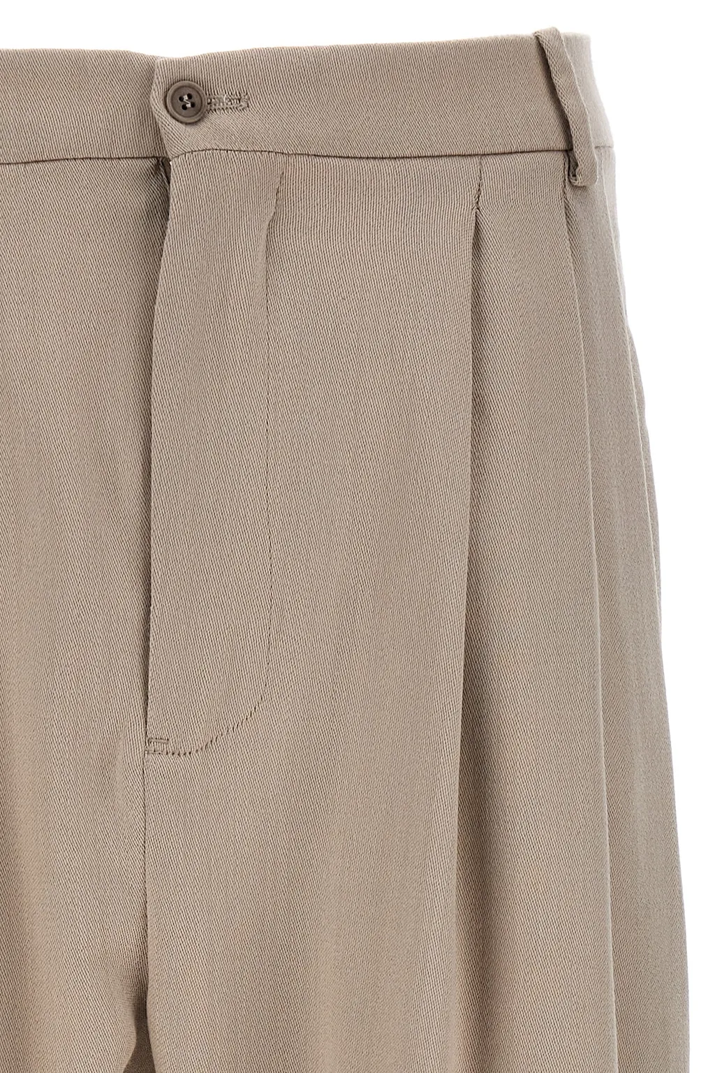 Pleated Straight-Leg Trousers