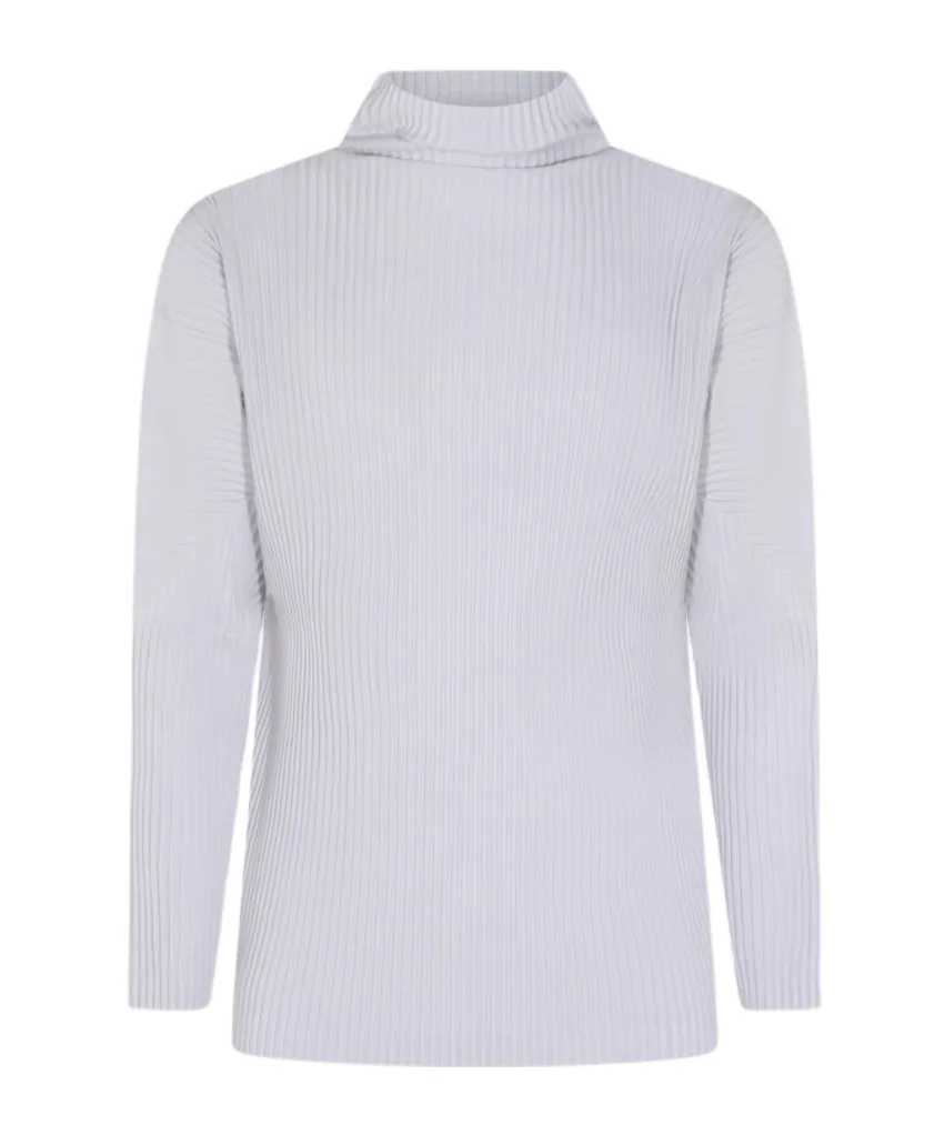 High Neck Pleated Top