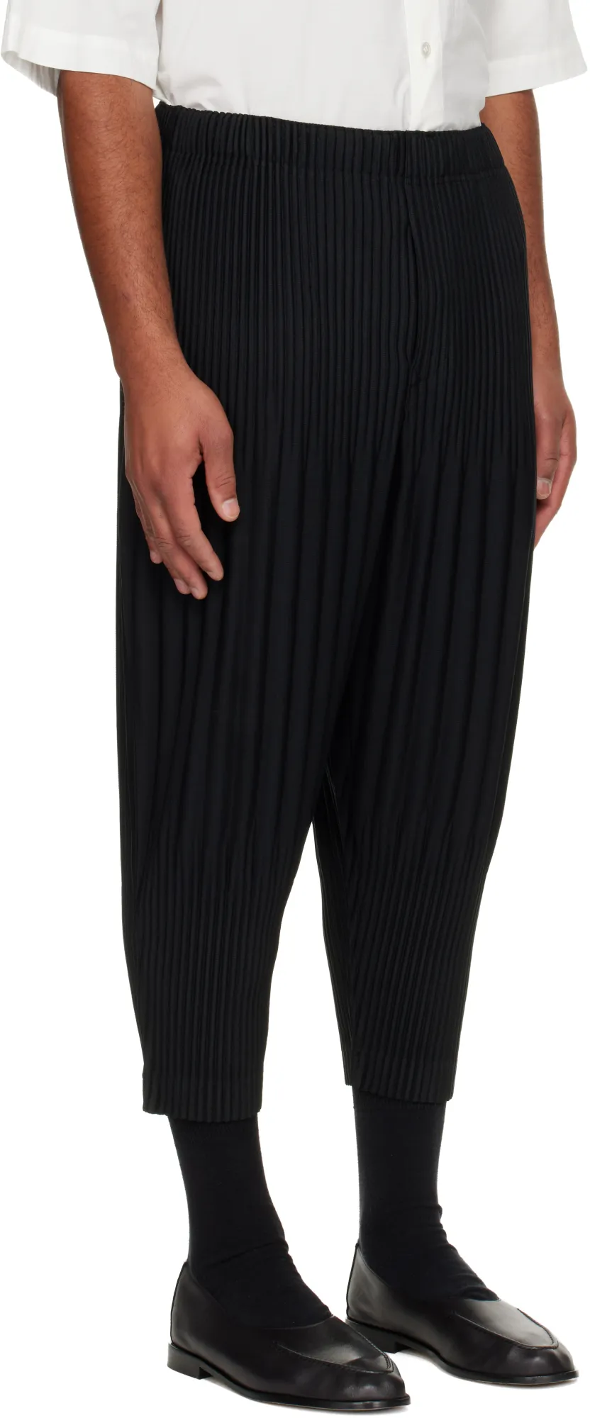 Pleated Knit Trousers