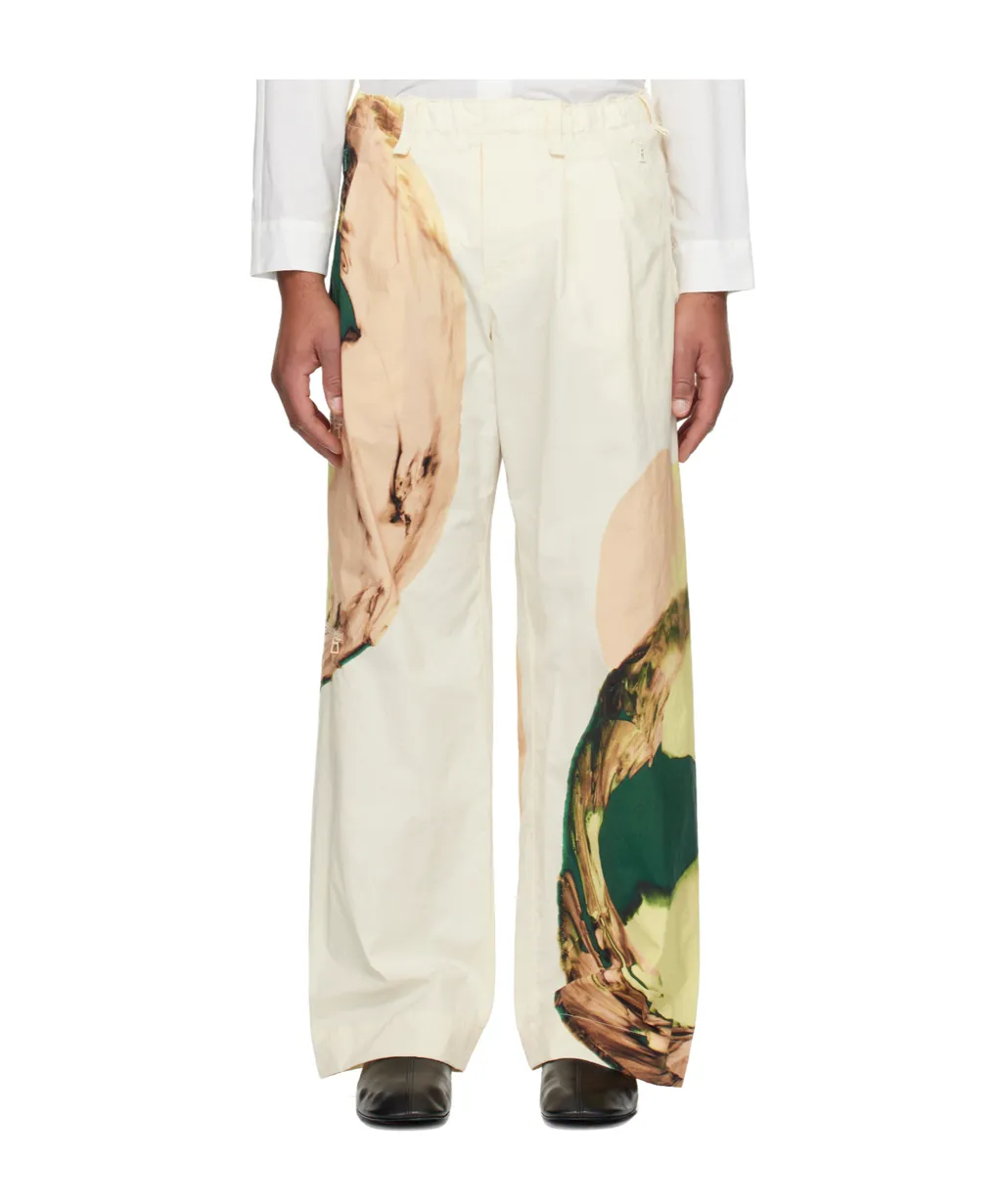Pleated Nylon Taffeta Trousers
