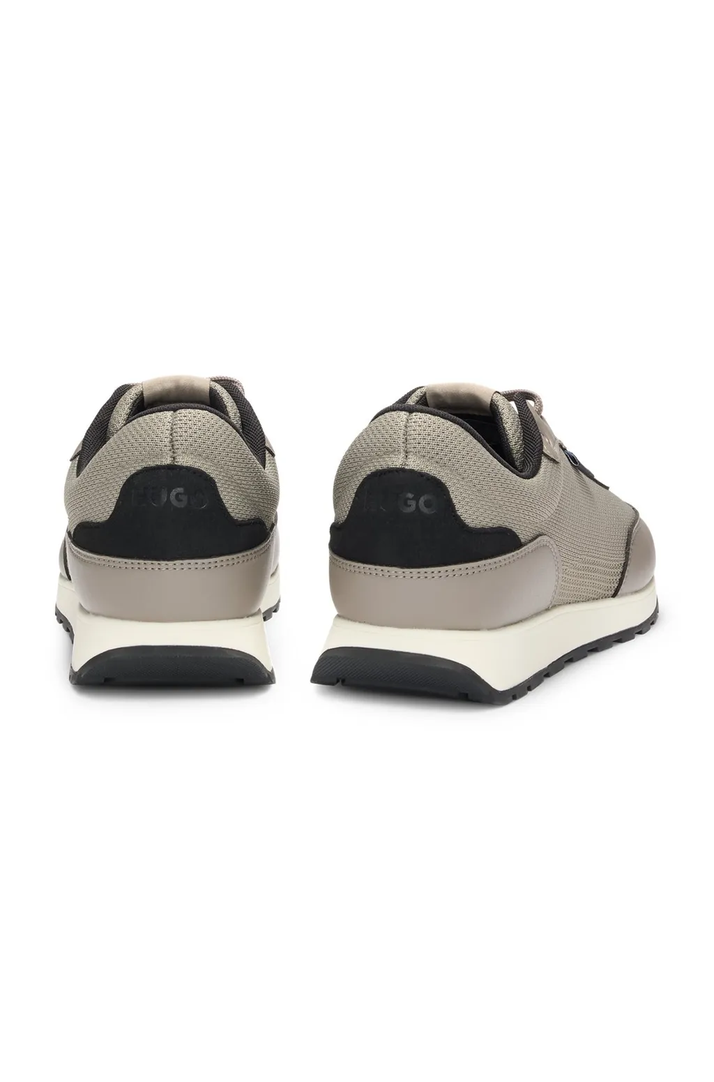 Mesh-Panelled Lace-Up Sneakers