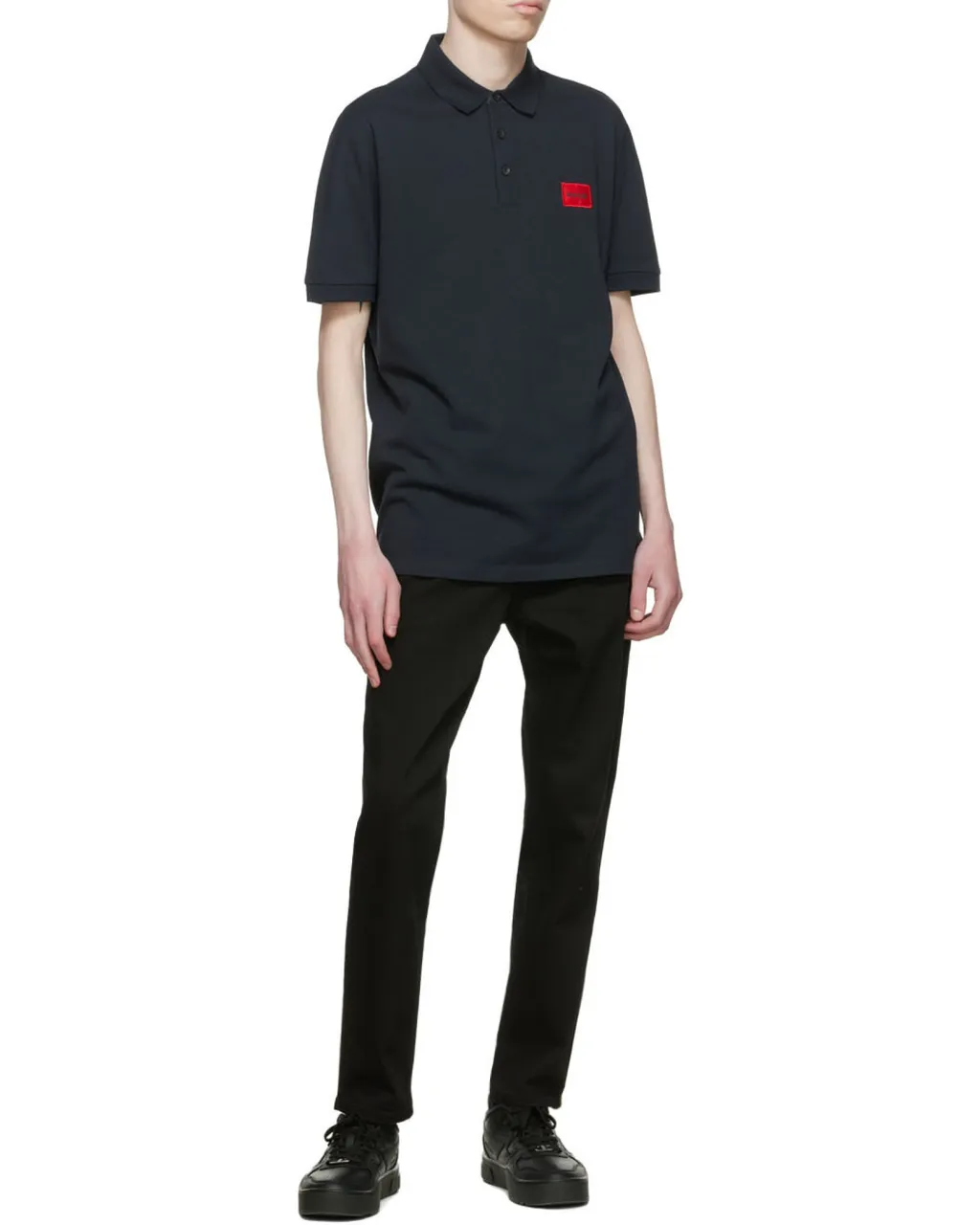 Logo Patch Short-Sleeved Polo Shirt