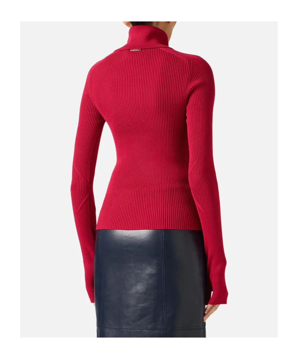 Ribbed Long-Sleeve Sweater
