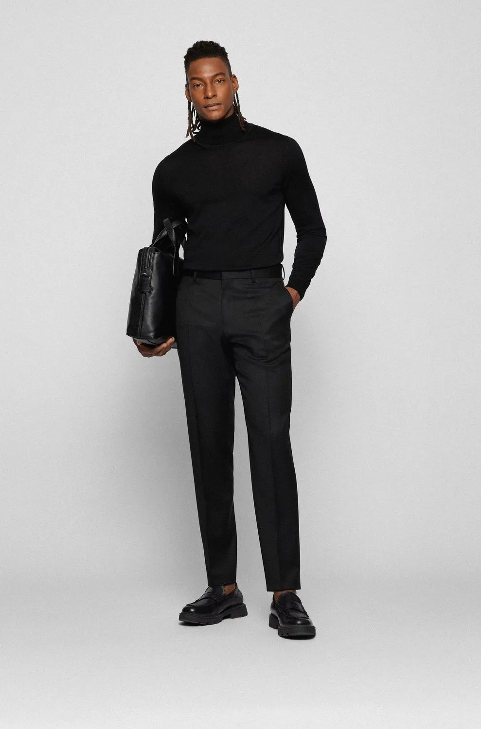 Tailored Straight-Leg Pants