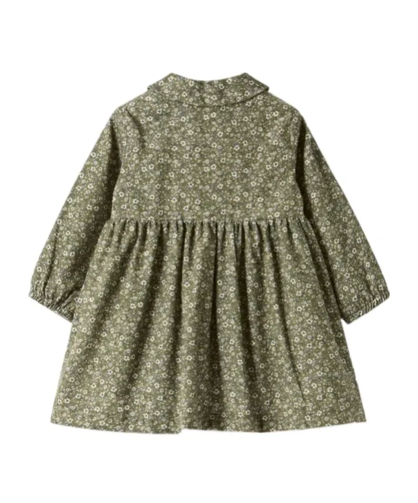Floral-Print Corduroy Dress