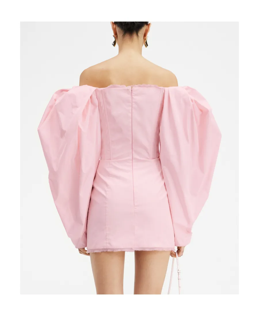 La Robe Taffetas Draped Mini Dress