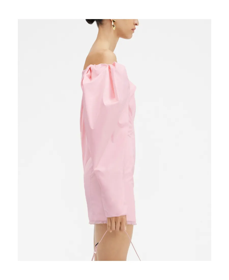 La Robe Taffetas Draped Mini Dress