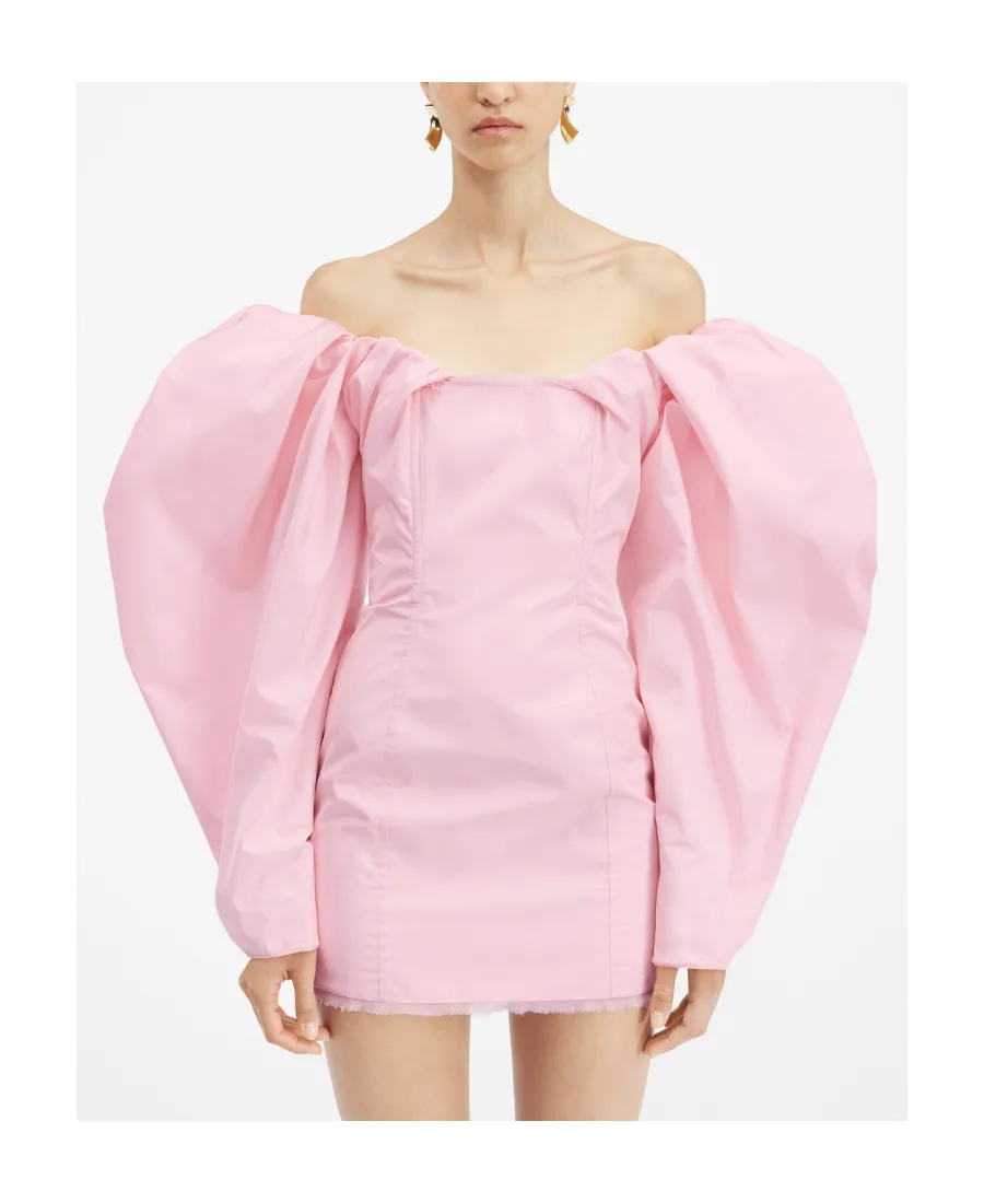 La Robe Taffetas Draped Mini Dress