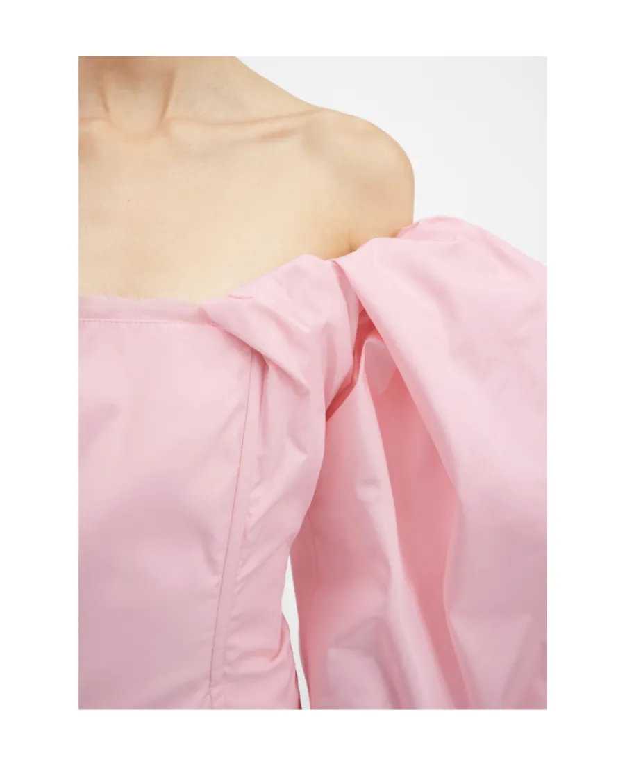 La Robe Taffetas Draped Mini Dress