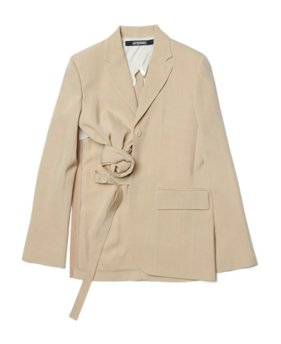 Baccala Asymmetric Cropped Blazer