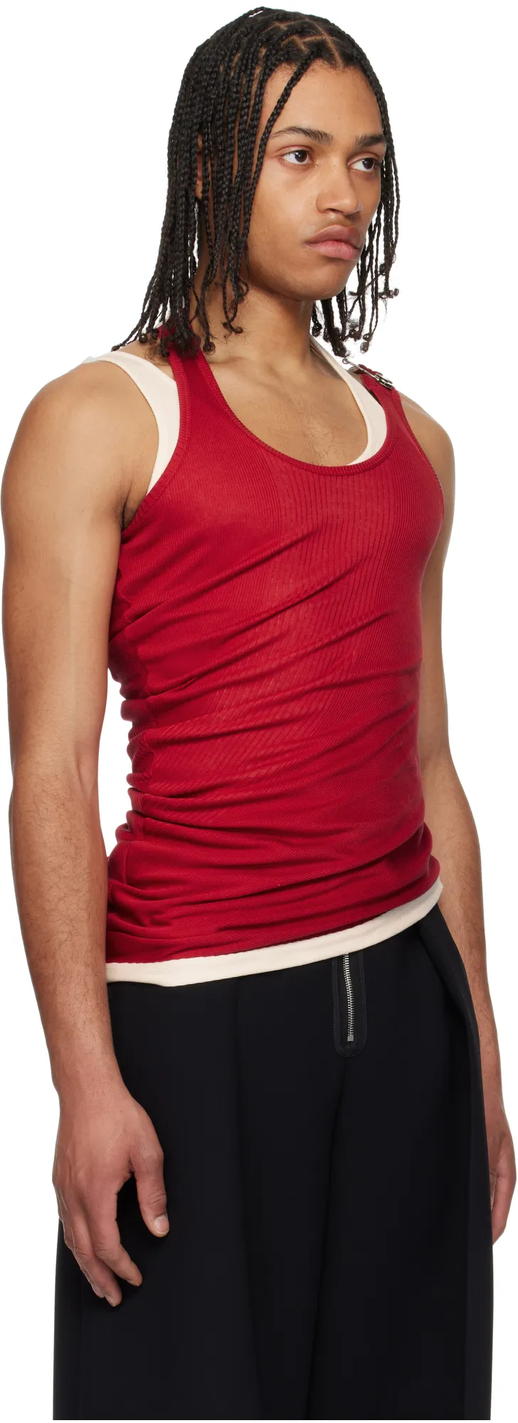 Ribbed Double Layer Tank Top