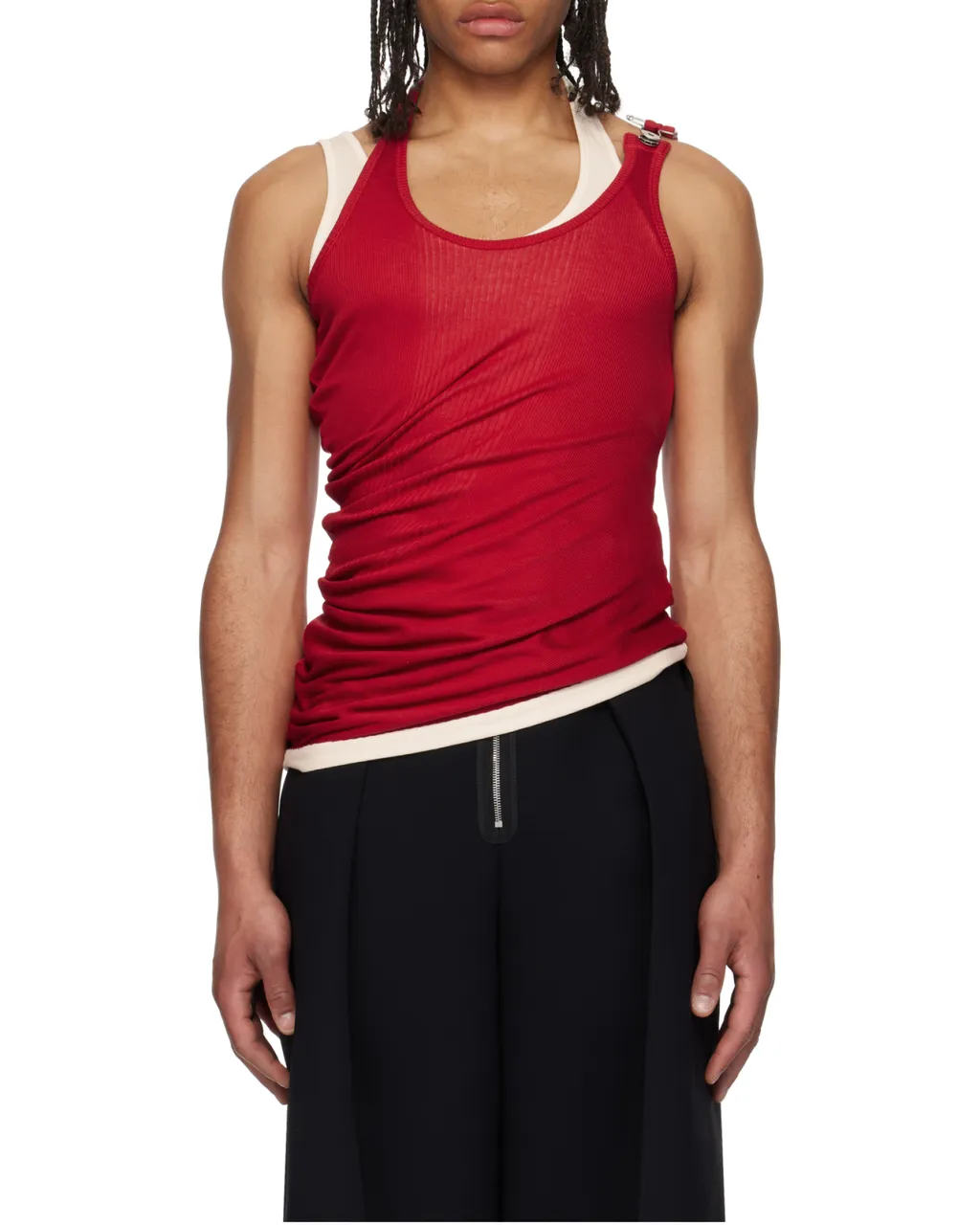 Ribbed Double Layer Tank Top