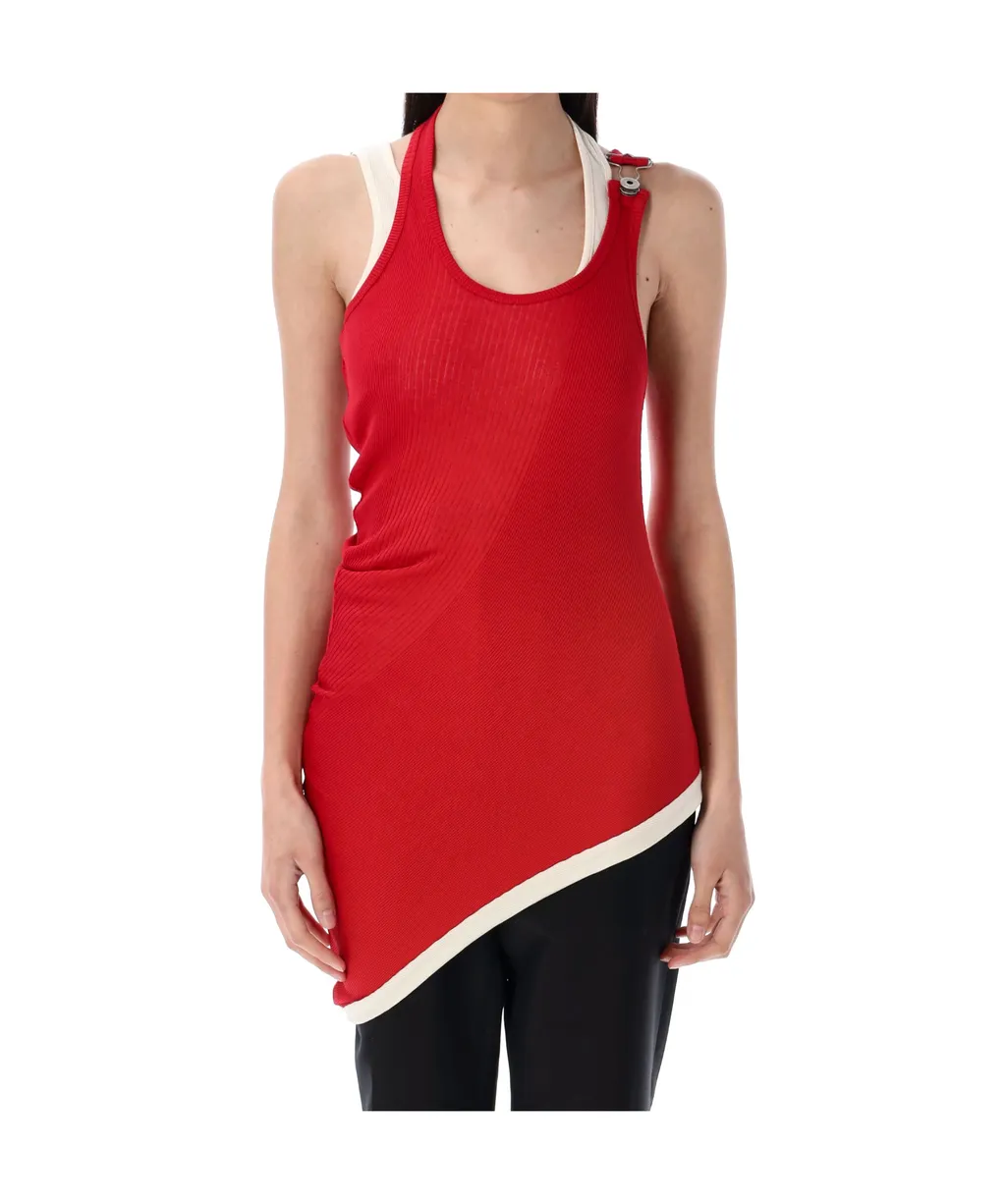 Ribbed Double Layer Tank Top