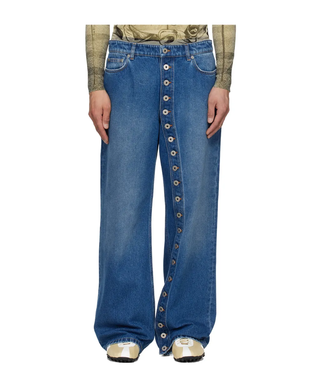 Button-Detail Jeans