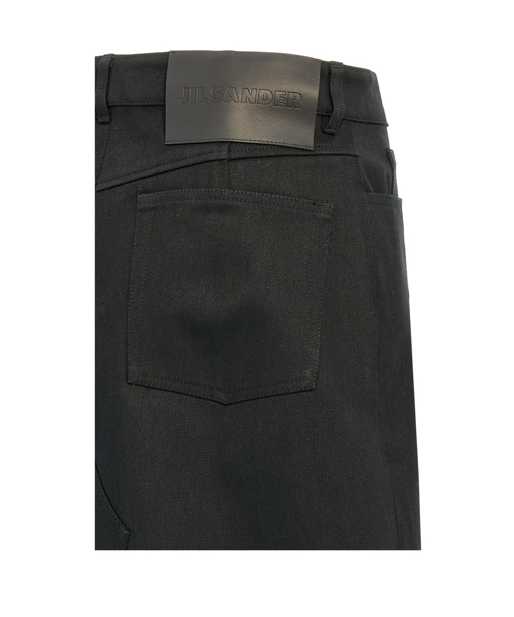 Logo Patch Denim Skirt