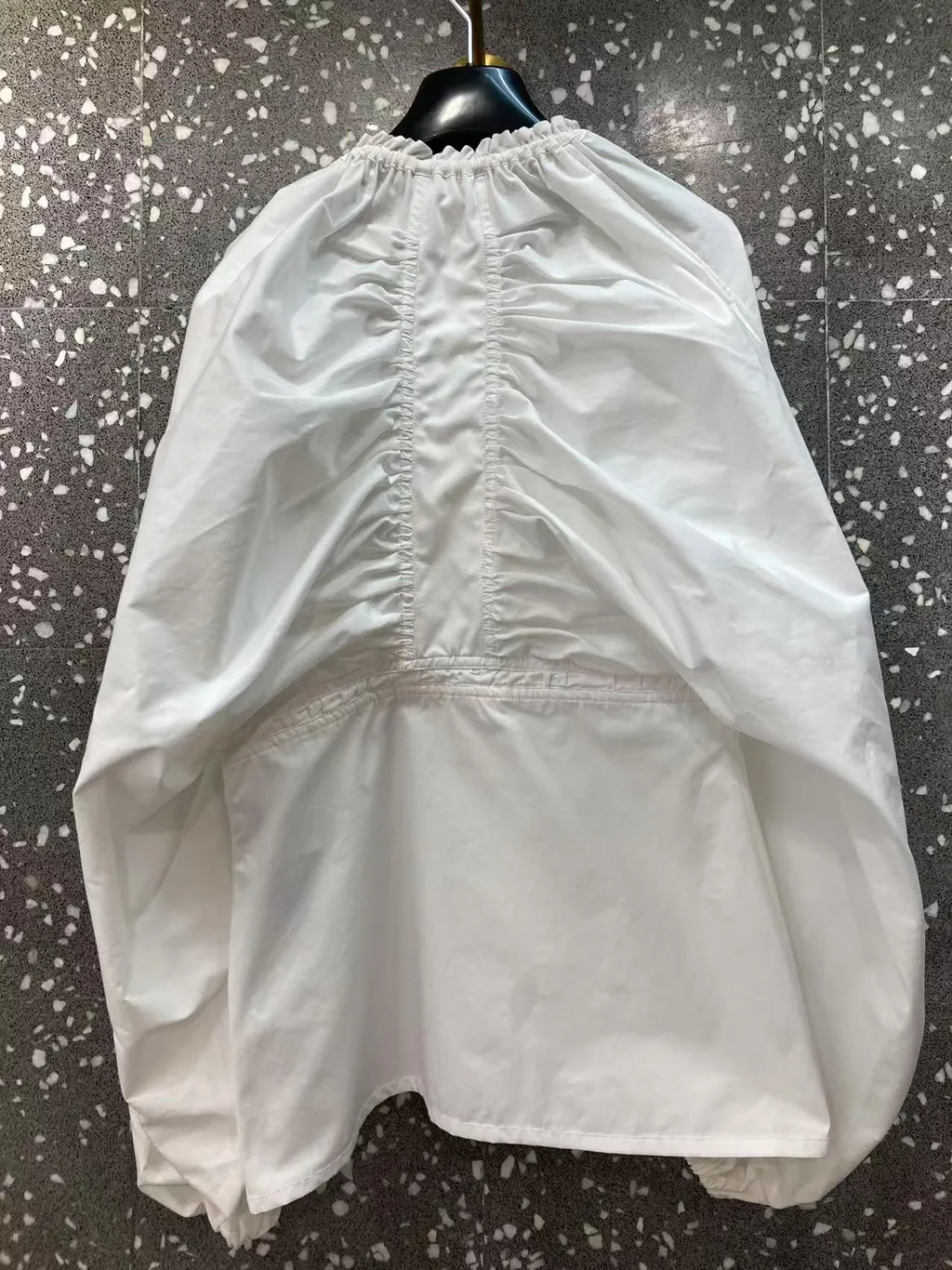 Zippered Puff Sleeve Shirt