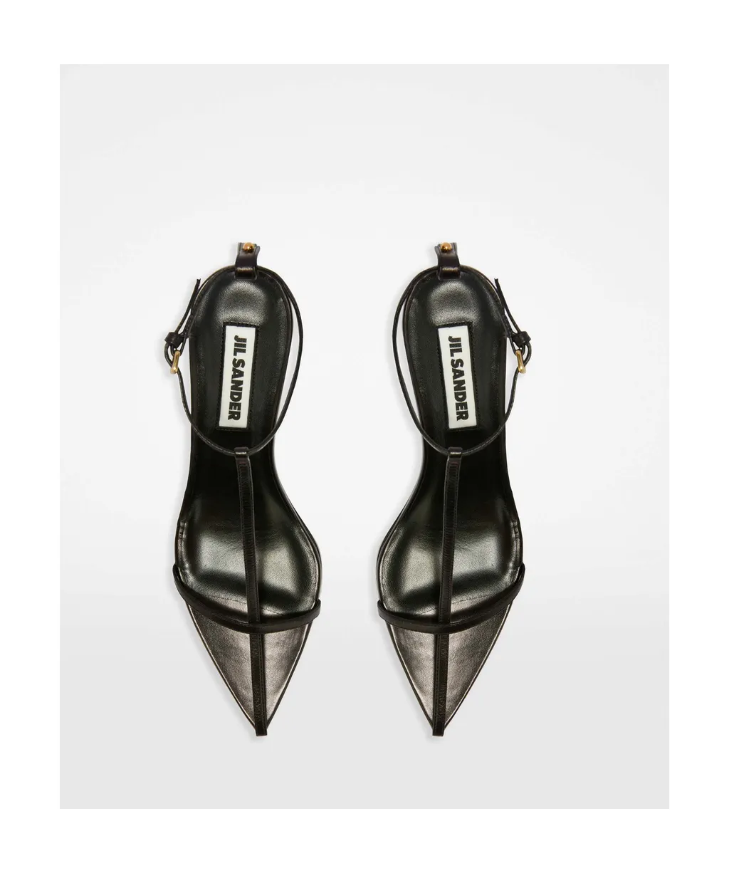 Open Pointed-Toe High Stiletto Heel Sandals
