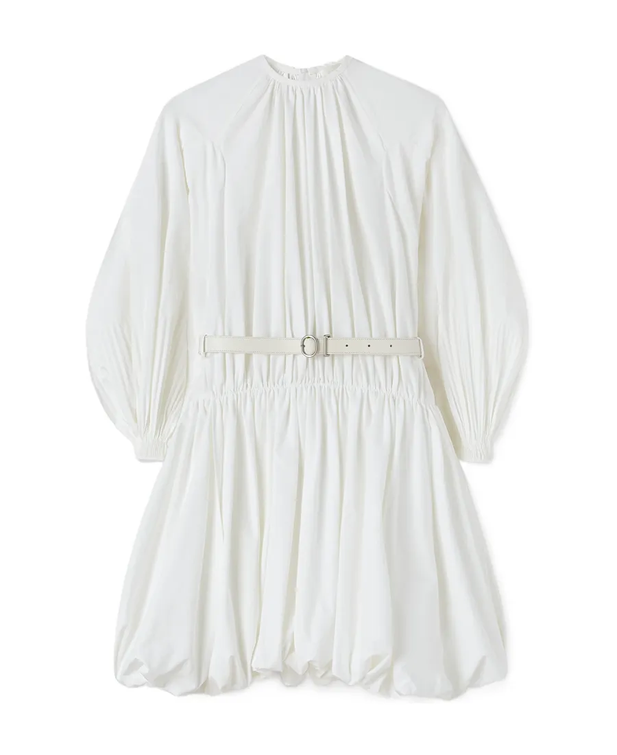 Smocked Belted Mini Dress