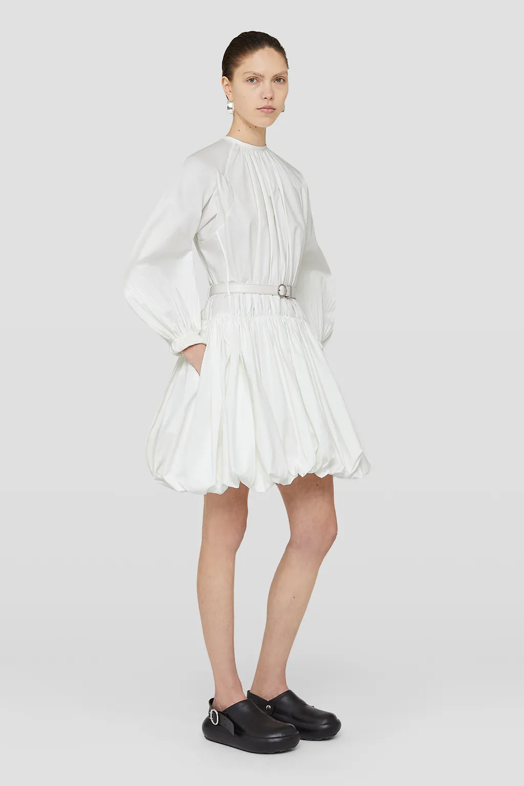 Smocked Belted Mini Dress