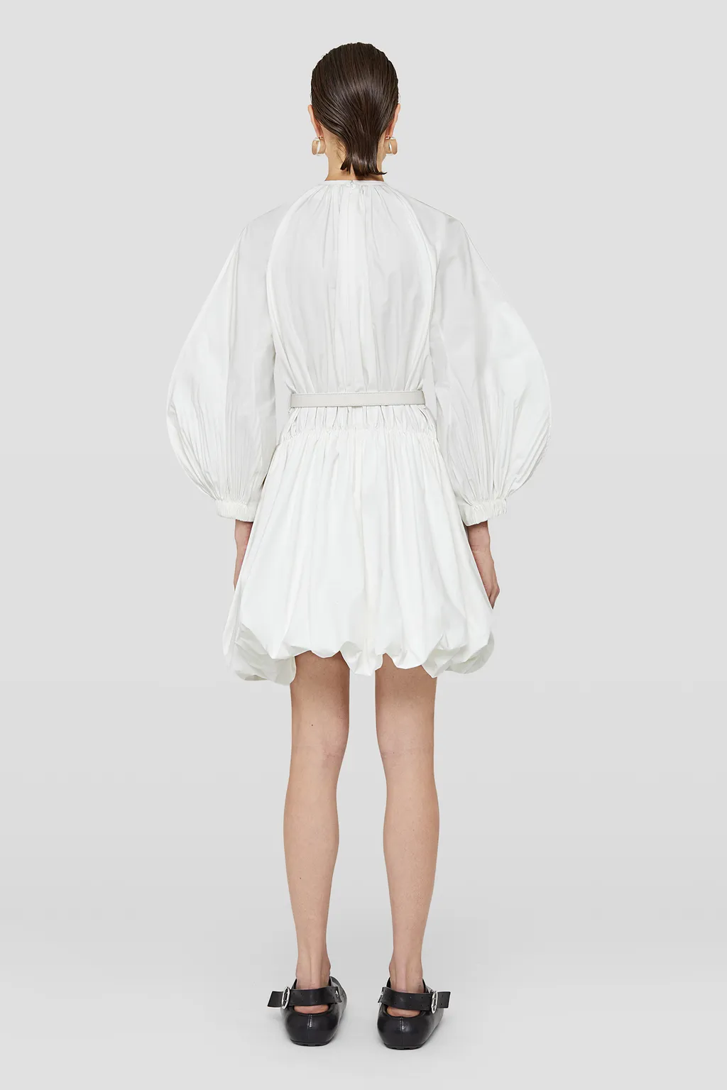 Smocked Belted Mini Dress