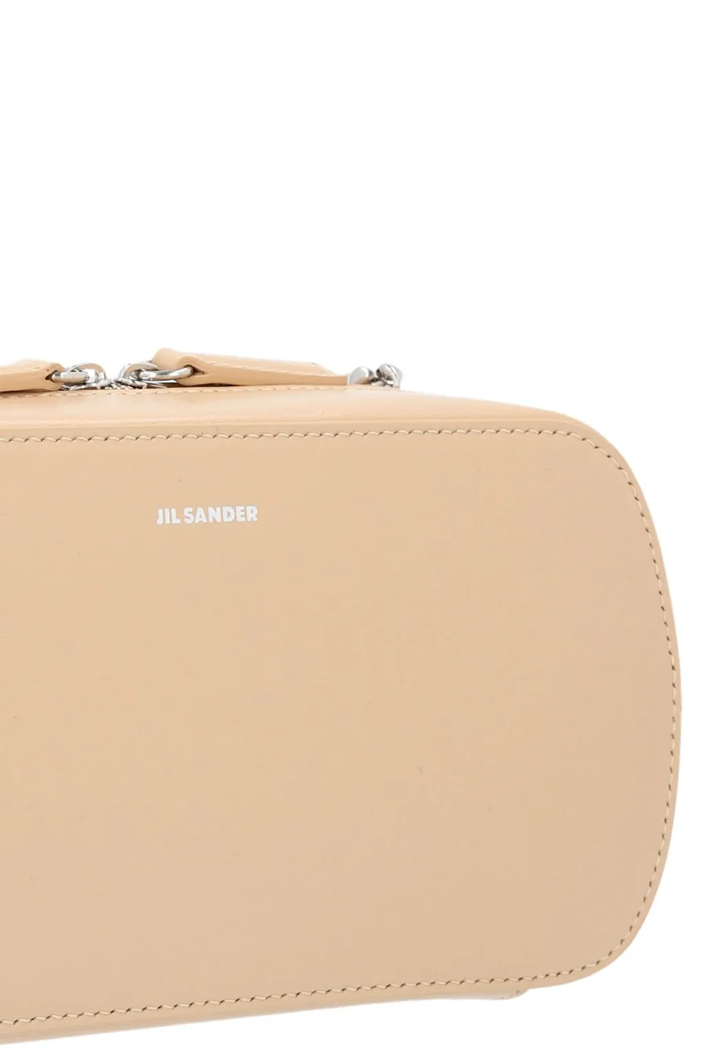 Logo Printed Zip-Up Shoulder Bag