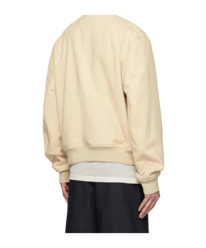 Zip-Fastened Cotton Bomber Jacket