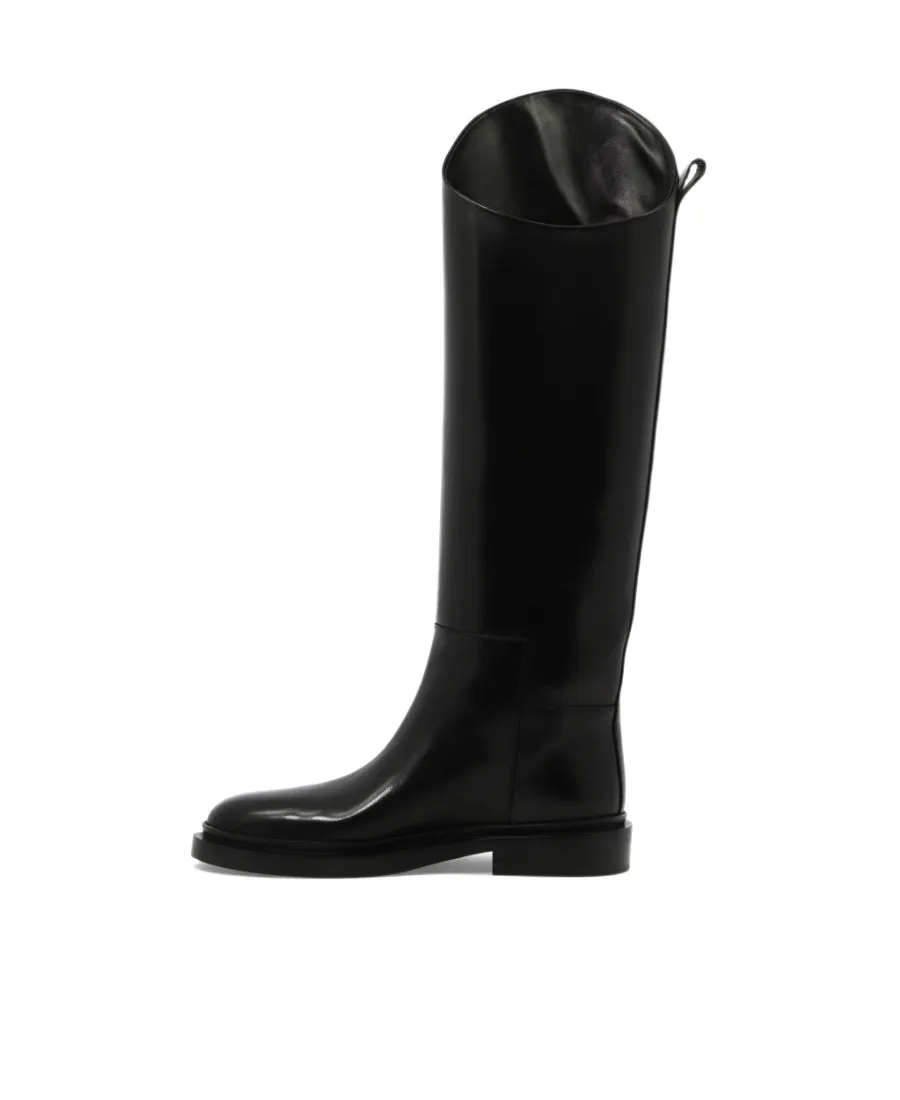 Almond-Toe Knee-Length Boots