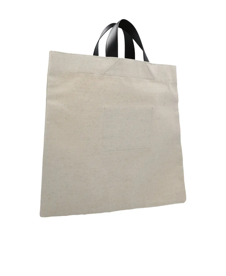 Logo Printed Top Handle Bag