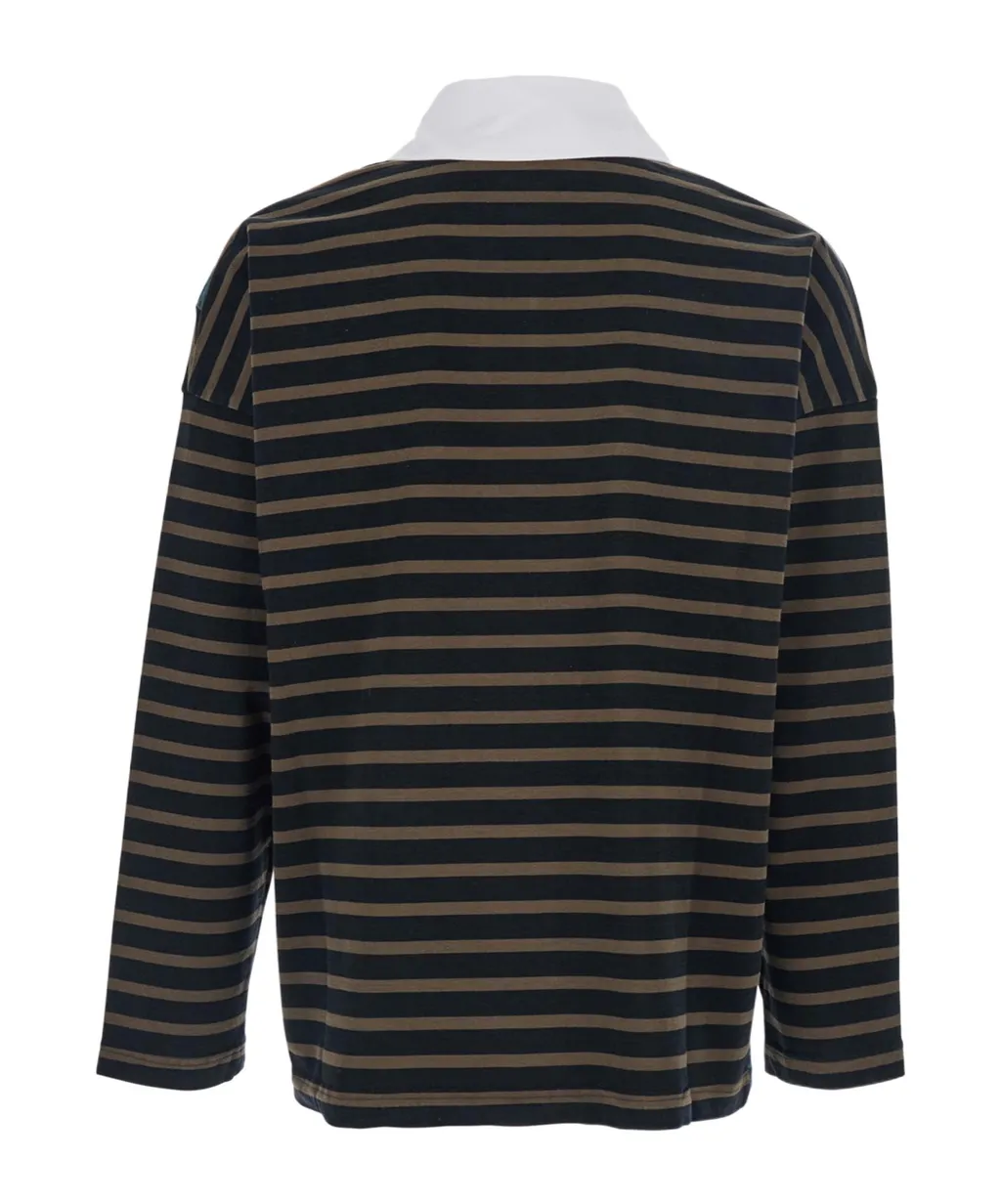 Striped Logo Polo Shirt