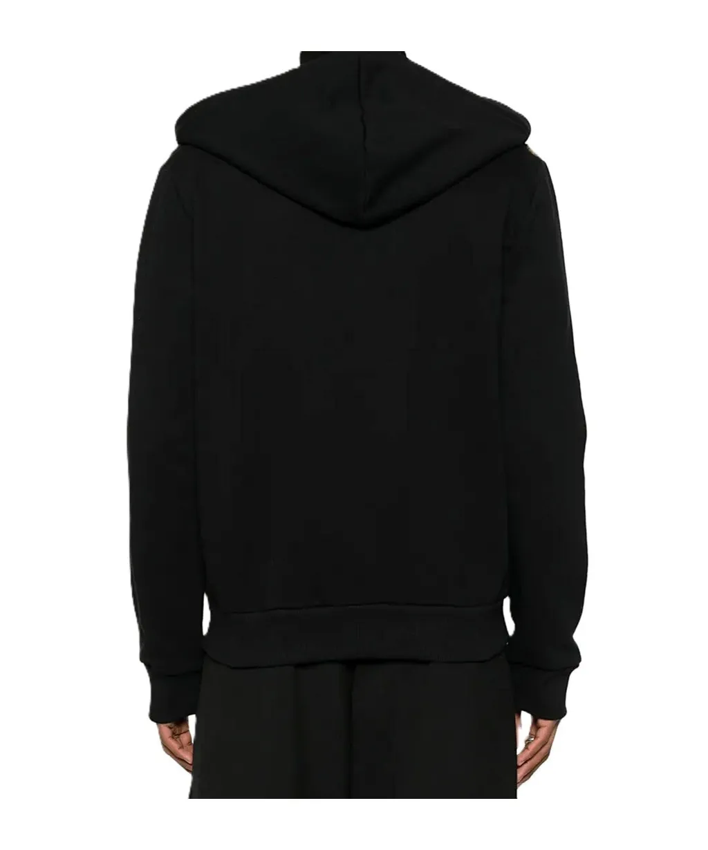 Zip-Up Hoodie With Leopard Print