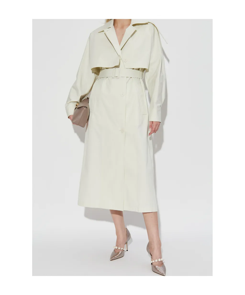 Long Sleeved Belted Trench Coat