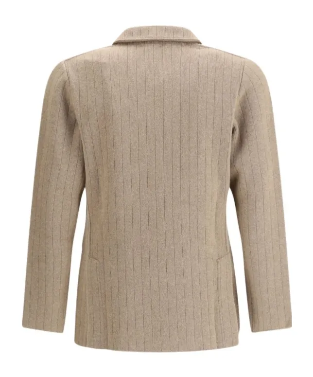 Double-Breasted Knit Jacket
