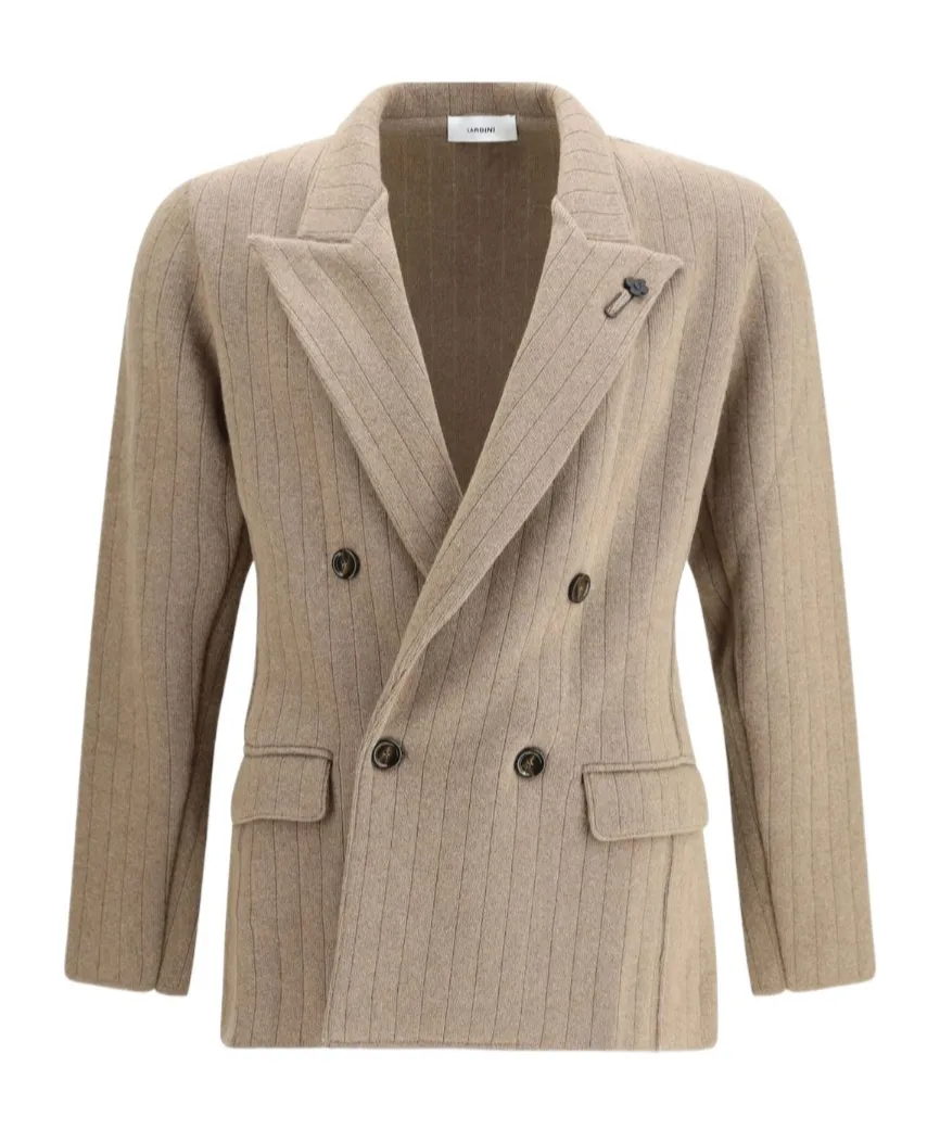 Double-Breasted Knit Jacket