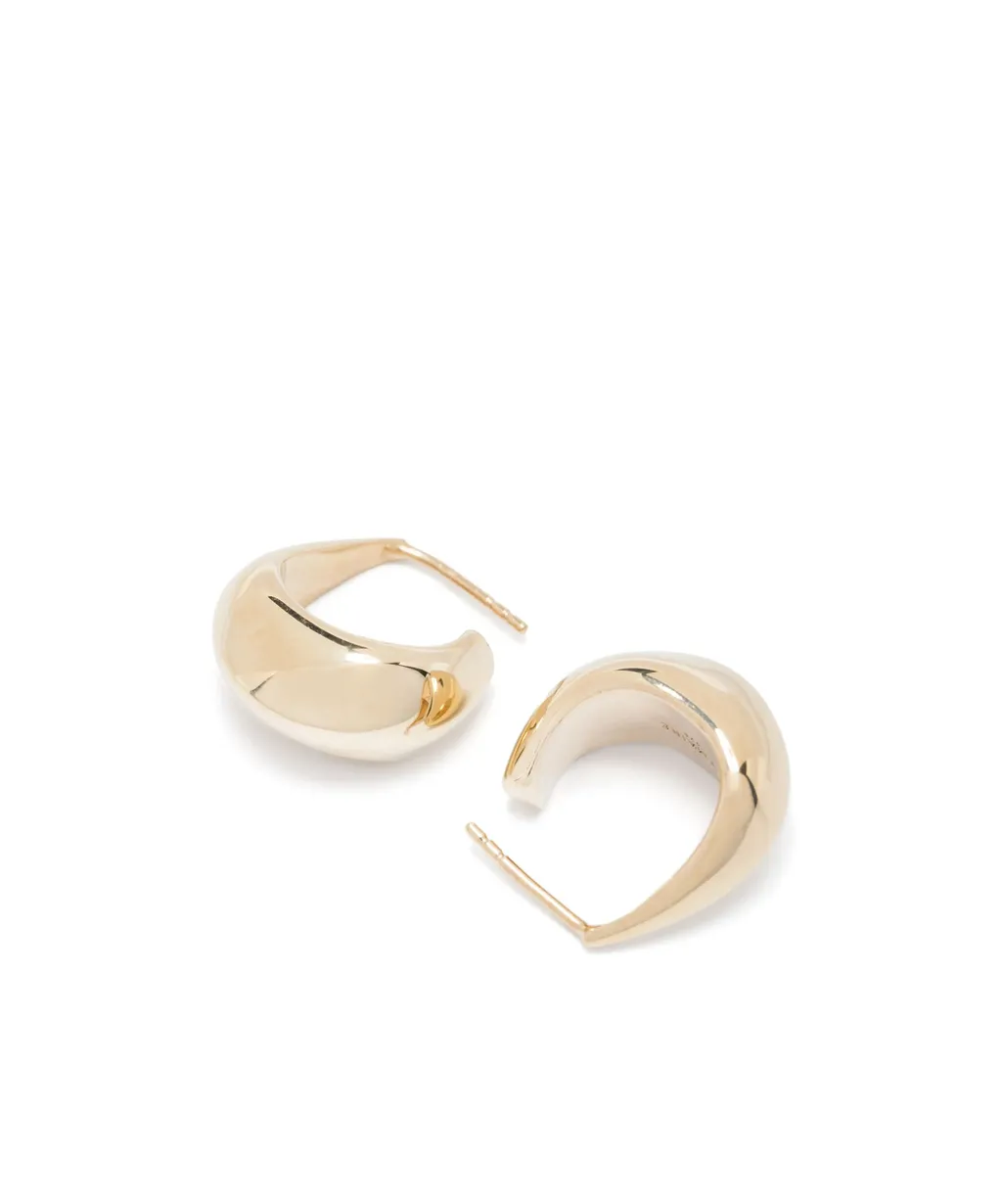 Sculpted Hoop Curved High-Shine Earrings