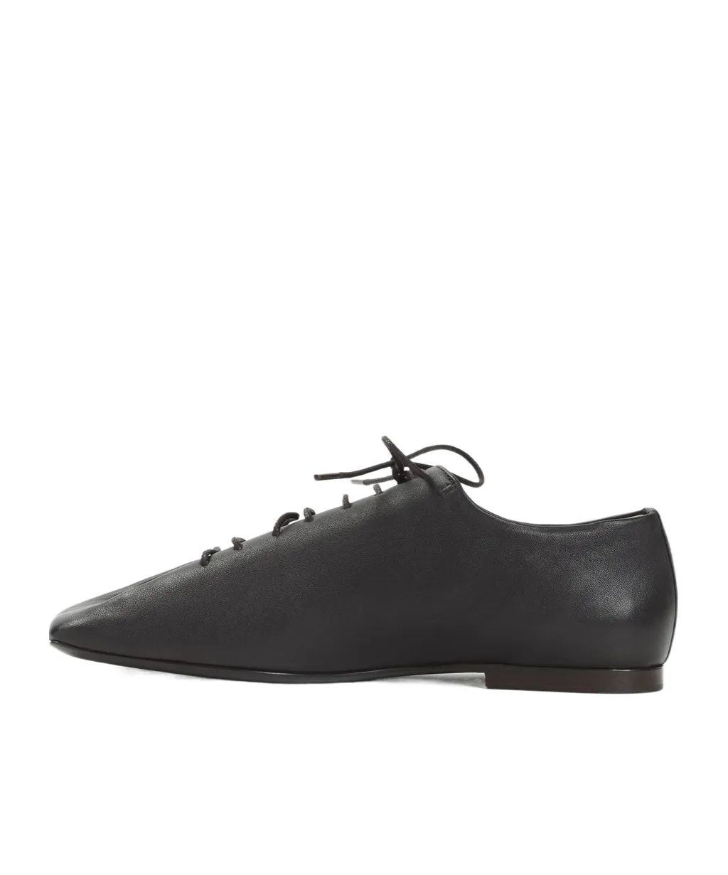 Souris Folded Leather Lace-Up Derby