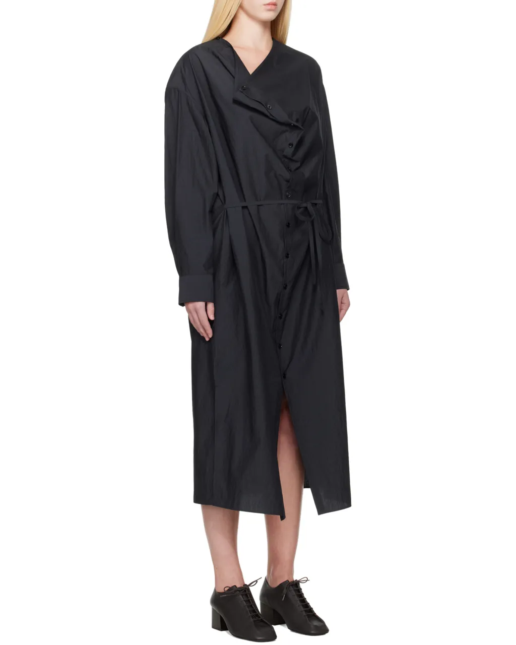 Soft-Collar Maxi Dress