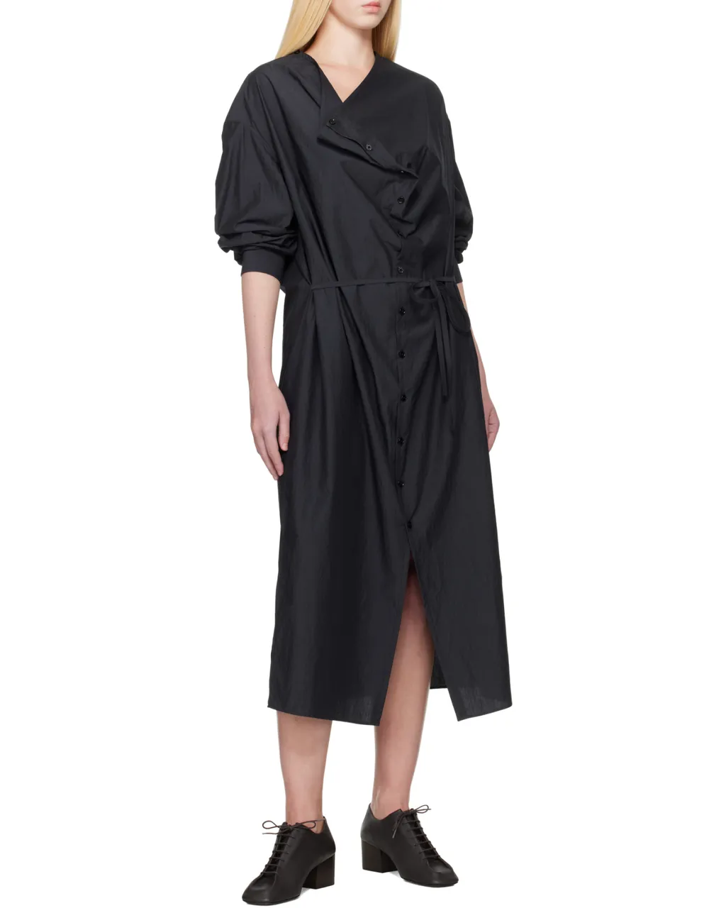 Soft-Collar Maxi Dress