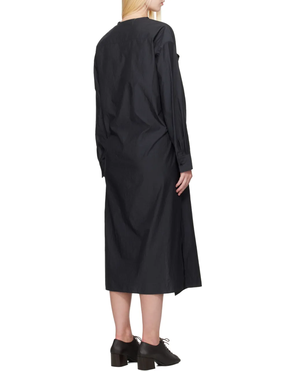 Soft-Collar Maxi Dress