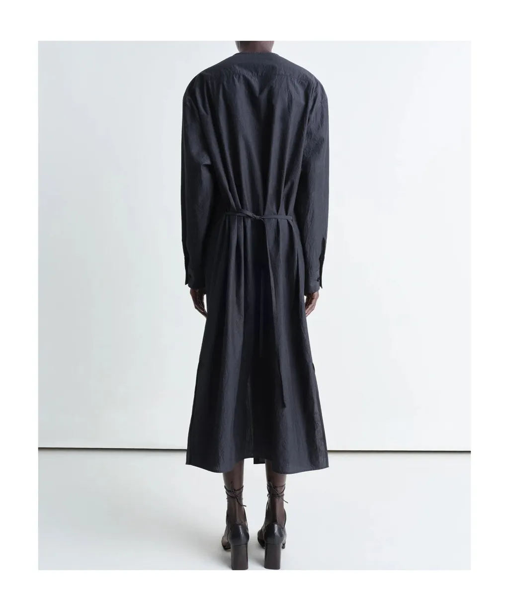 Soft-Collar Maxi Dress