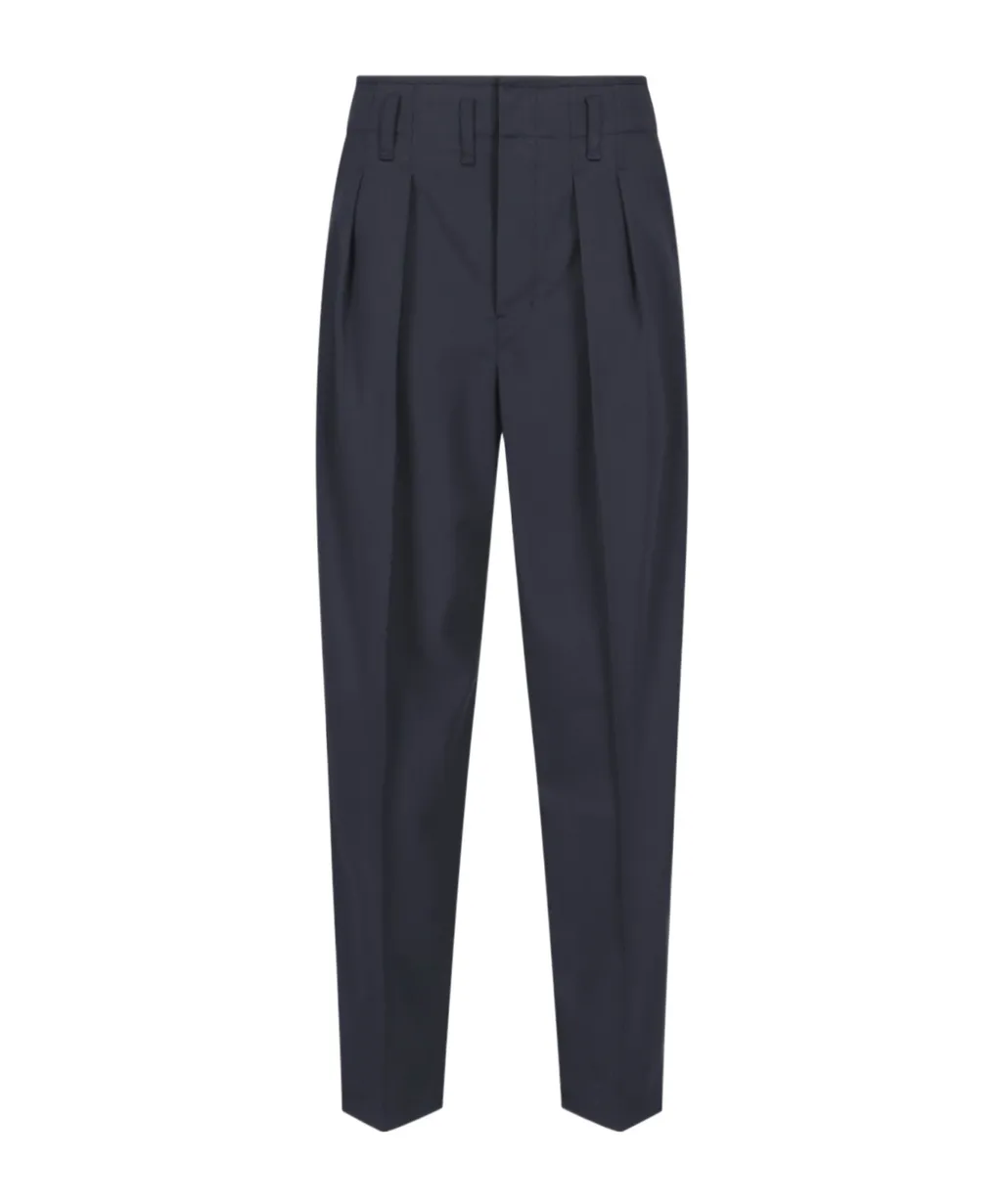 Pleated Waist-Edge Casual Pants