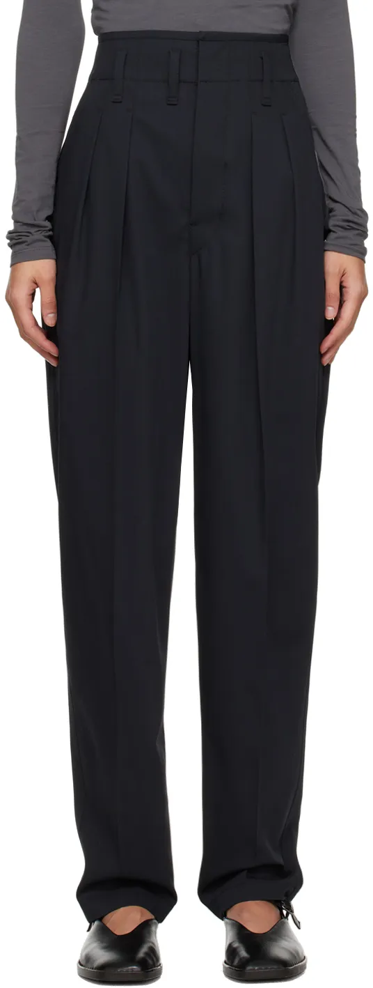 Pleated Waist-Edge Casual Pants