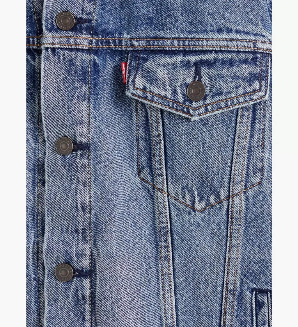 Buttoned-Up Denim Trucker Jacket