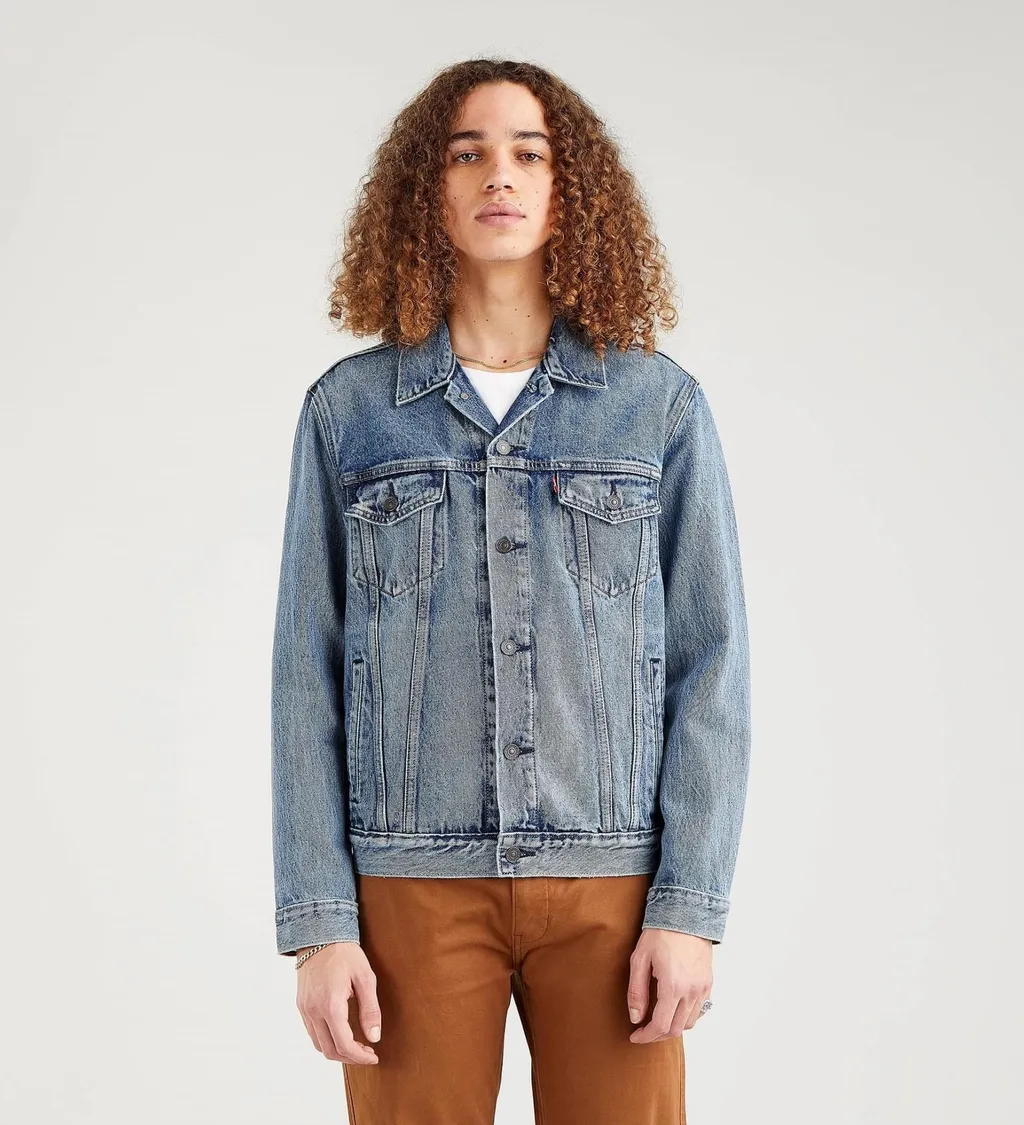 Buttoned-Up Denim Trucker Jacket