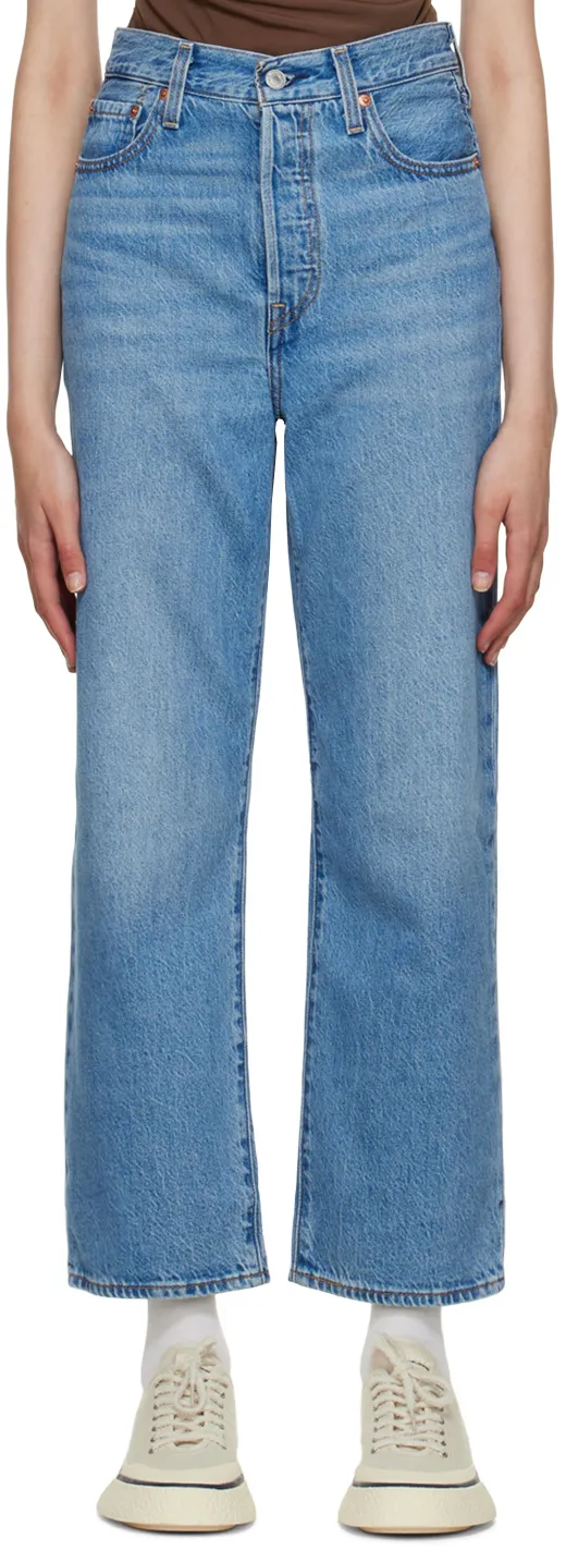 Ribcage Straight-Leg Cropped Jeans