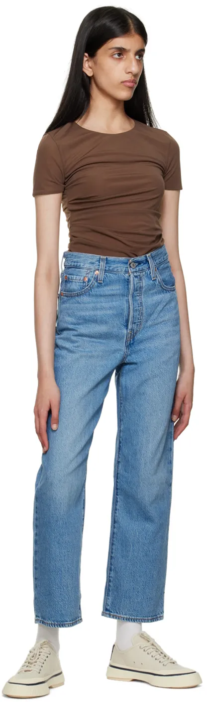 Ribcage Straight-Leg Cropped Jeans